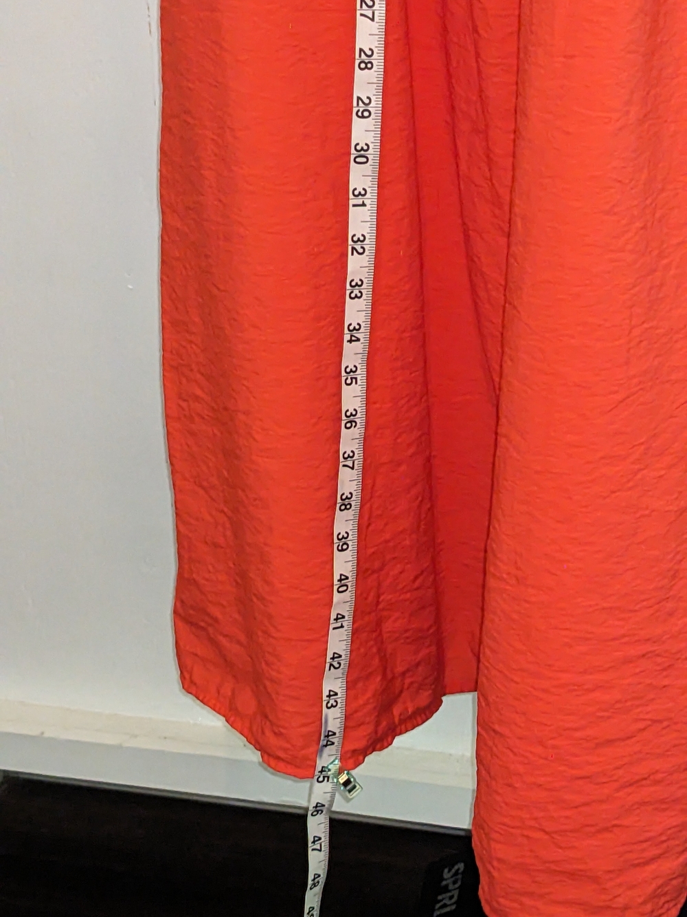 A New Day Red Orange Smocked Strap Maxi Dress Summer Wedding Guest Hamptons Week - Picture 7 of 8